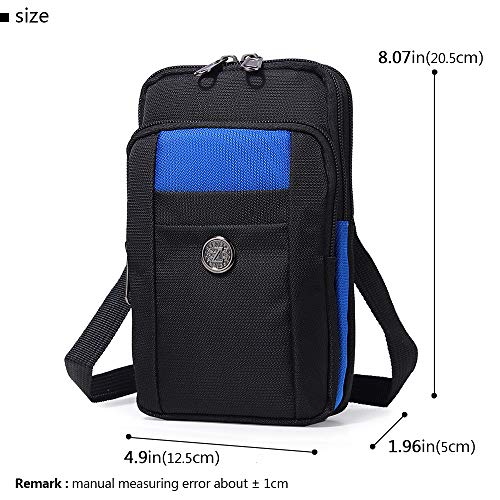 Senient Wolf Waterproof Nylon Multifunctional Phone Crossbody Bag - Small One Shoulder Waist Bag Wallet Travel Passport Holder2