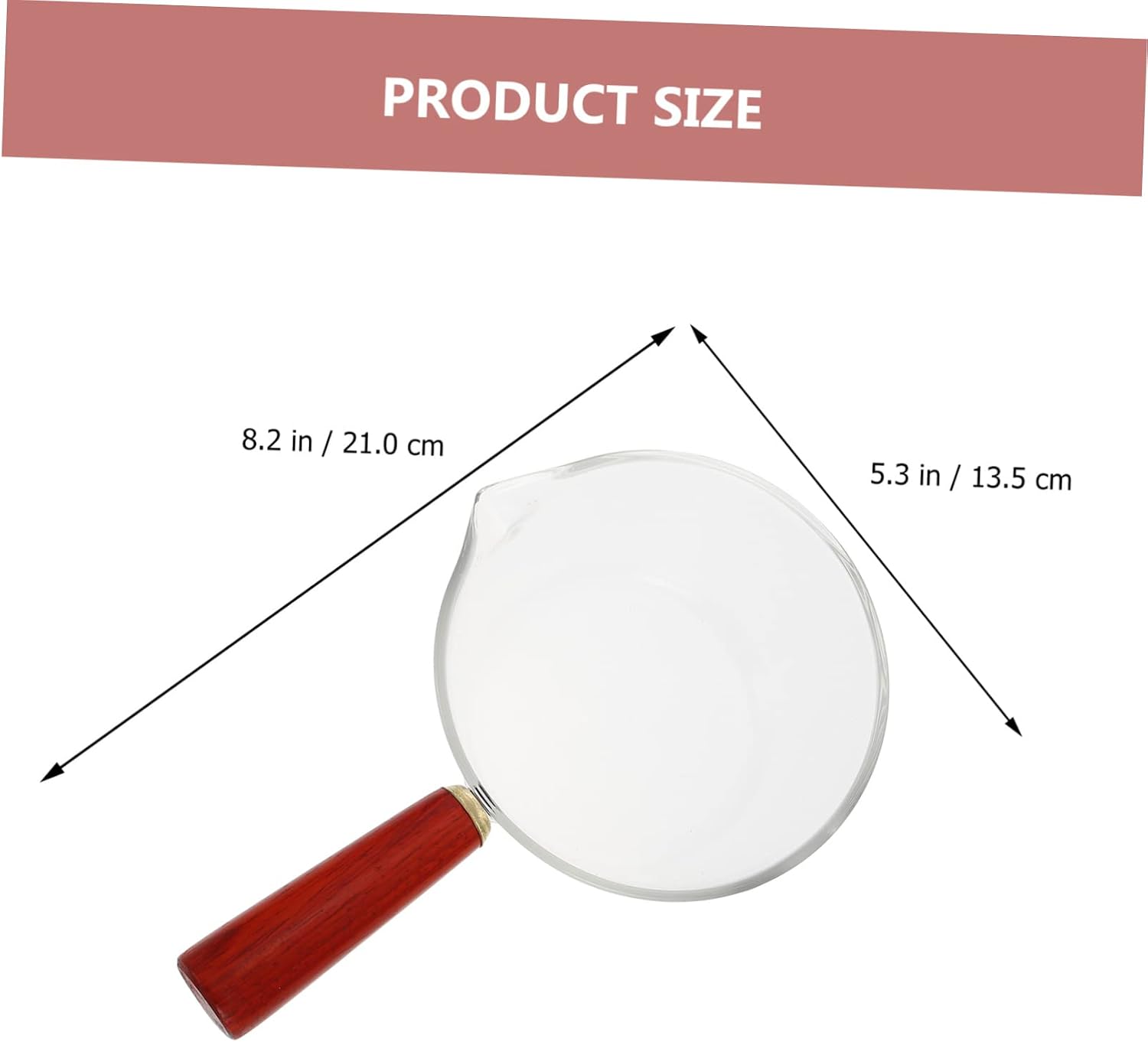 Glass Milk Heating Pot 400ml with Wooden Handle for Children