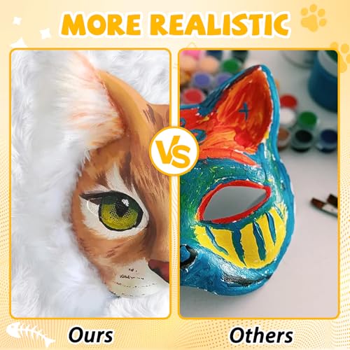 Masque de chat vierge à peindre pour créer un déguisement sur mesure