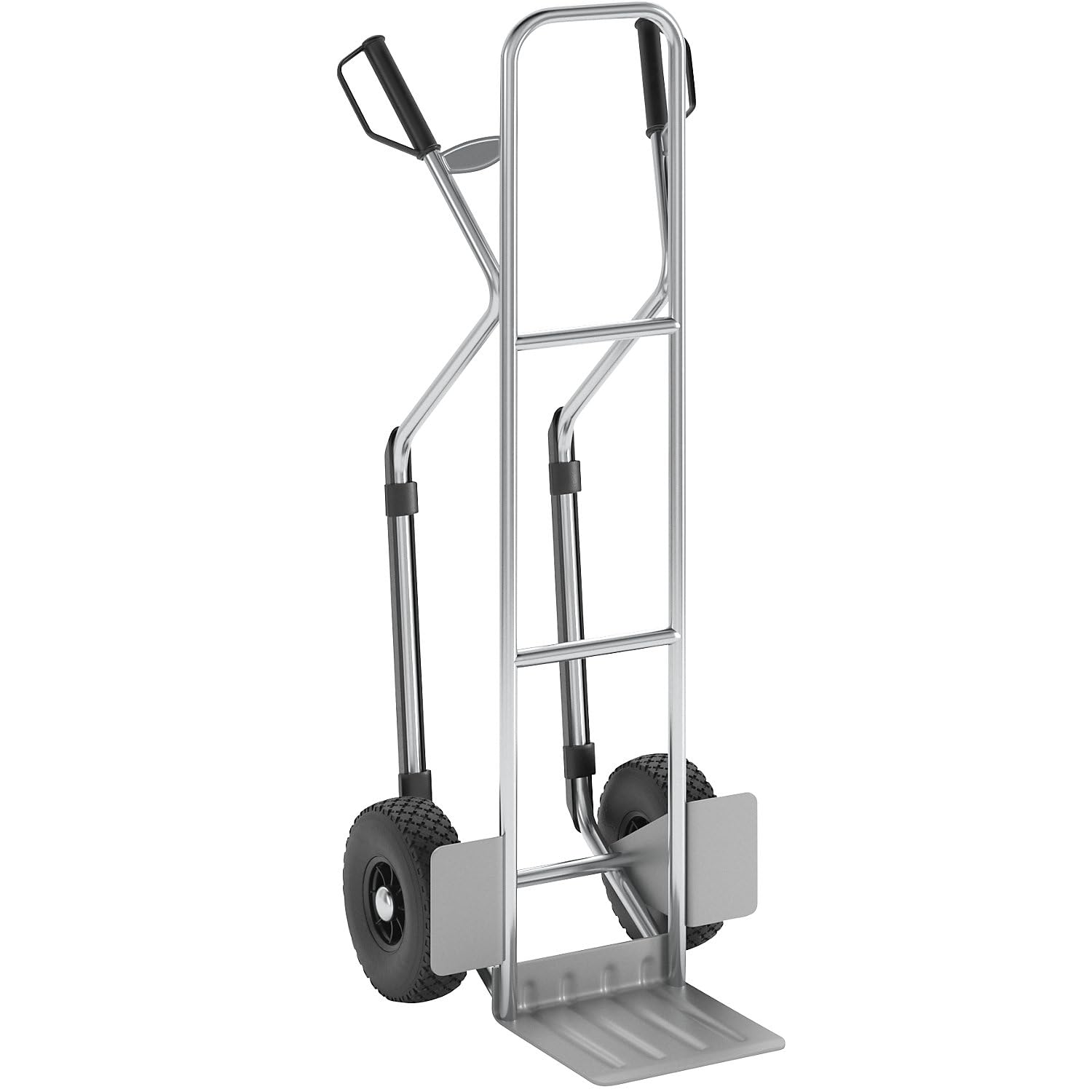 eurokraft pro | Sackkarre aus Aluminium | Modell XL: große Schaufel und Gleitkufen, mit fester Schaufel