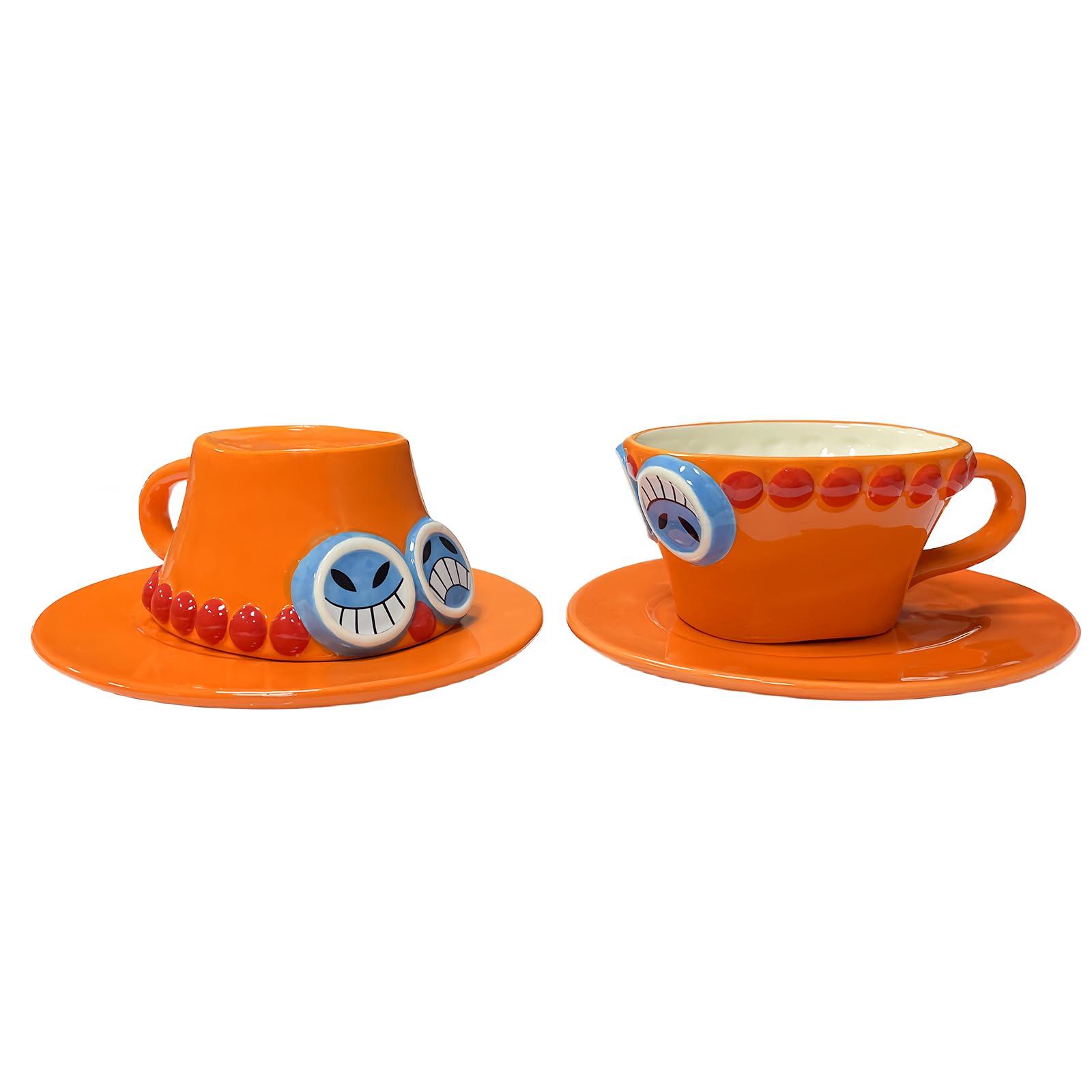 FINDAMAZE One Piece Anime Novelty Coffee Mugs,Ace's Hat Anime Coffee Cup,Ceramic Coffee Tea Milk Cup,Gifts for Christmas, Birthday, Anniversary(Ace)