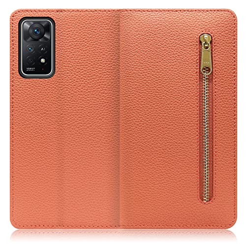 LOOF POCKET �{�v �t�@�X�i�[�t�� �蒠�^ �X�}�z�P�[�X for Xiaomi Redmi Note 11 Pro 5G �p �P�[�X �J�o�[ �蒠�^�P�[�X �J�[�h���[ �}�O�l�b�g�Ȃ� �x���g�Ȃ� �|�P�b�g �t�@�X�i�[ [�t���~���S]