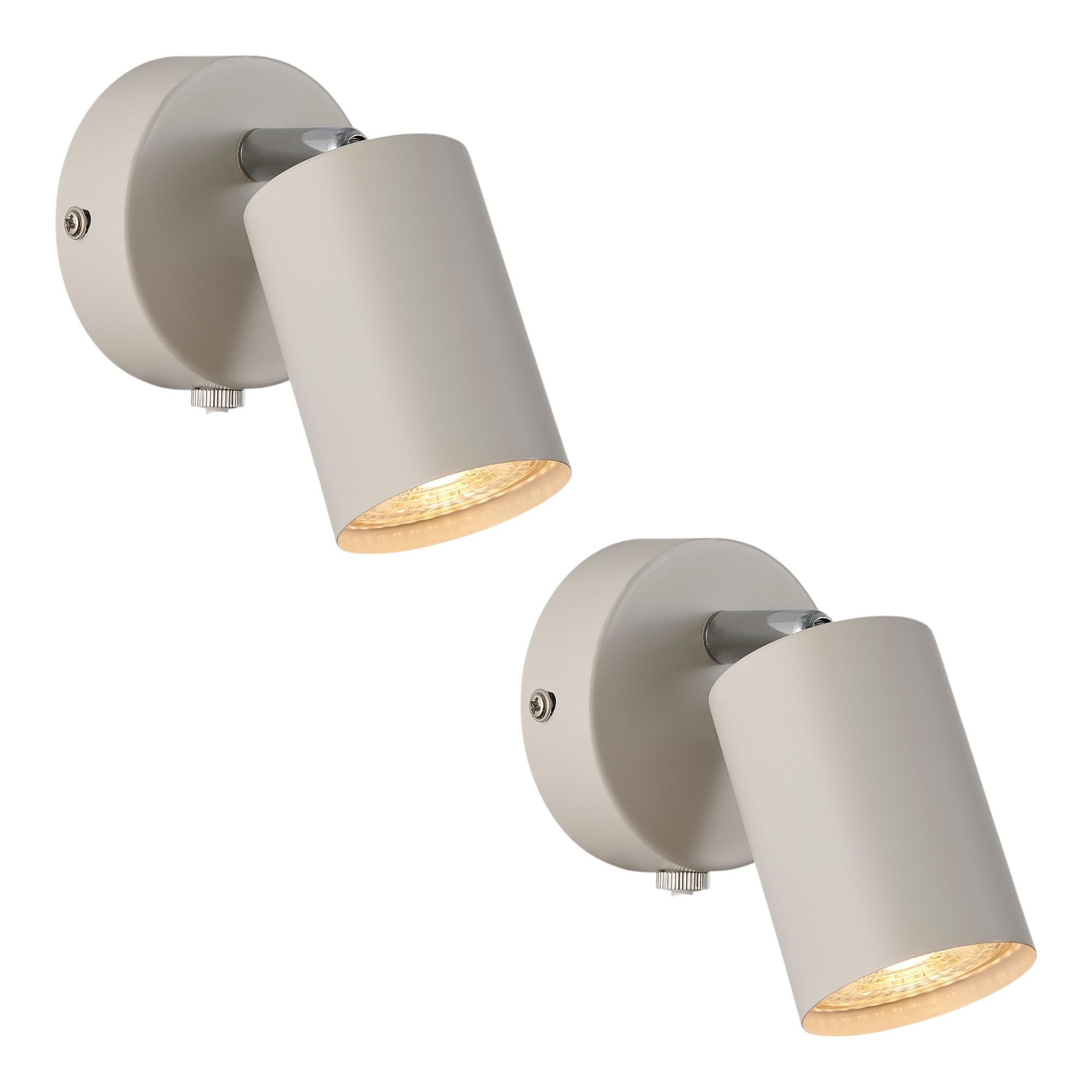Nordlux Explore Wandlampen 2er-Set Beige – GU10 Spotleuchte mit flexiblem Kopf & Schalter, Modernes Design für Kinderzimmer, Schlafzimmer & Leseecken – Jetzt Günstiger im Doppelpack!