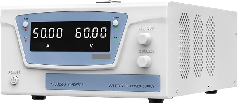 dc Power Supply 60V 50A Source Laboratory dc stabilized Power Supply Adjustable Variable Digital Regulated Power Supply 100V 20A Color KPS6050D 0-60V 0-50A, Size 110V