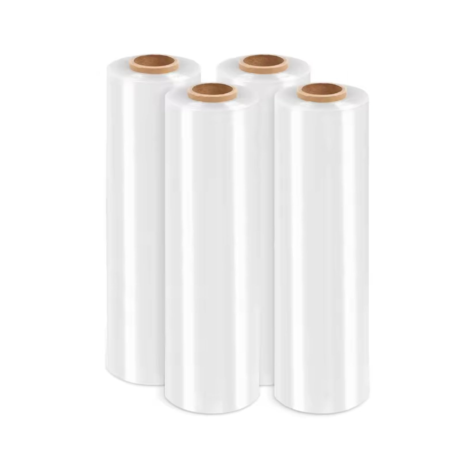 Yinian Film Transparente para Embalar Rollos Film Estirable Manual 20 Micras Película Estirable Antidesgarro Alta Flexibilidad para Mudanza Almacenaje Paletizar Industrial(Size:4 Pack - 75cm x 410m)
