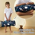 beeweed Toddler Nap Mat, Rollup Design Kid Sleeping Mat with Removable Pillow & Minky Blanket, Toddler Sleeping Bag for Daycare Preschool Travel Camping - Image 3