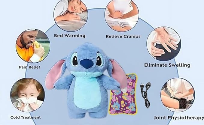 Image of ZEXSAZONE Hot Water Bag Heating Bag Gel hot Water 1.5 LTR for Pain Relief hot Water Bags, Electric hot Pack, Heat pad Electric for Pain Relief Electric Heating pad for Back Pain Men & Women