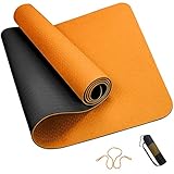 【MEHRZWECK SPORTMATTEN】 Unser yoga matte ist ideal zum dehnen von sit ups aerob meditation. Wird mit einer tragetasche geliefert, sodass es problemlos für picknick camping und reisen tragen können