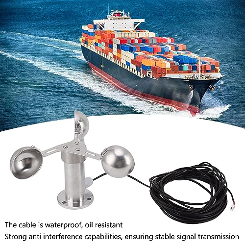 Premium -Aluminium -Oy -Anemometer -Sensor für Windgeschwindigkeitsmonito mit 8 M Kabel und Drei Tassen Design