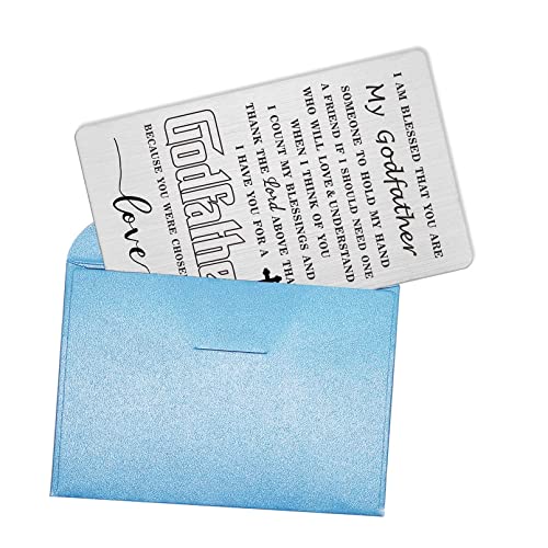 Godfather Wallet Card - Thank You Gift for Godfather - Christmas Baptism Fathers's Day Gift for Godfather 5