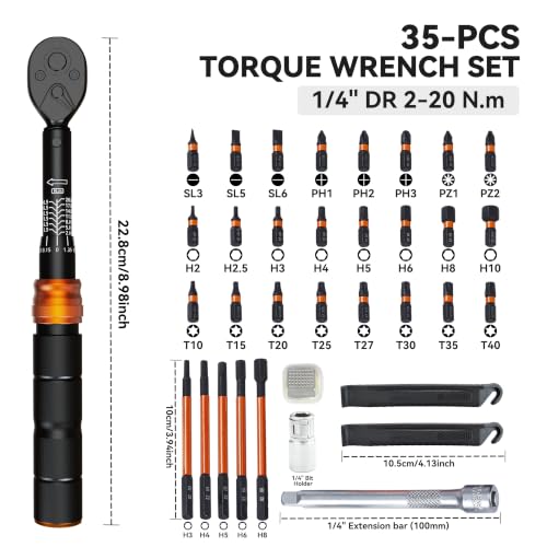 WAXTRON 35-Piece Click Torque Wrench Set