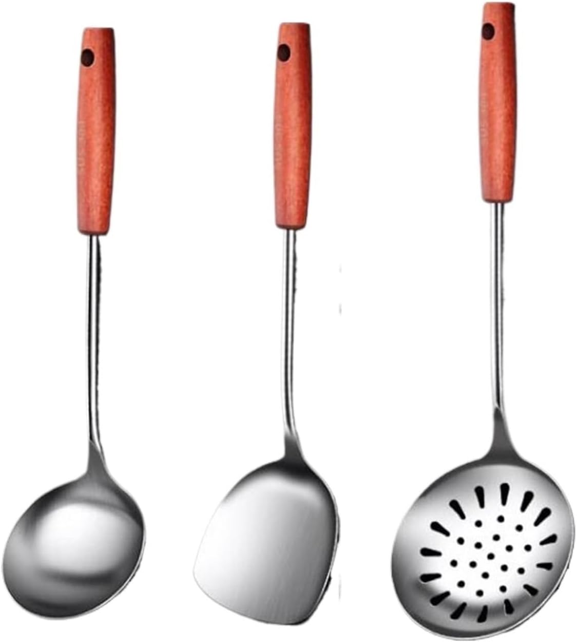 Kitchen Tools Spoons for Cooking Spatulas Stainless Steel Cooking Utensils Gadgets Cookware Dining Spatulas Spoons 3 Pieces Sets