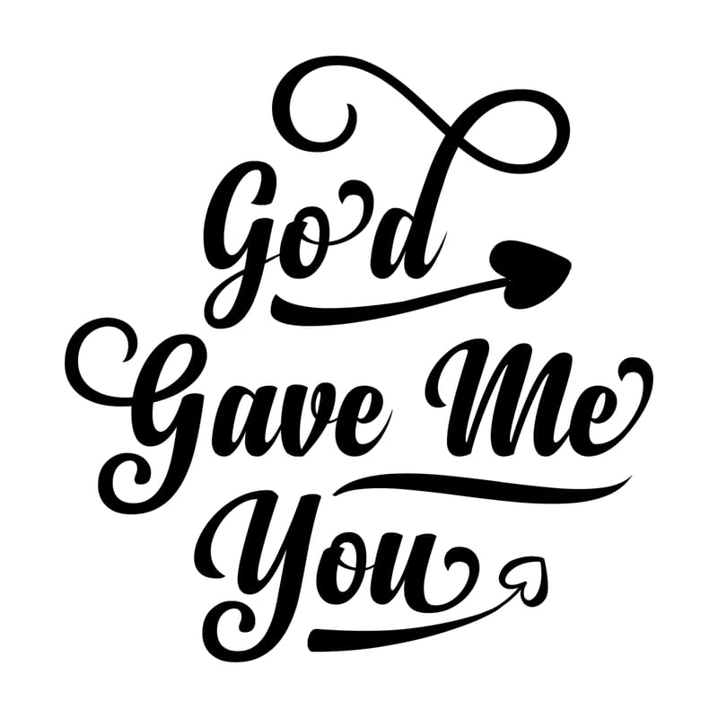 Toile God gave me you 01 poster A2 anti-murs vides avec citation inspirante