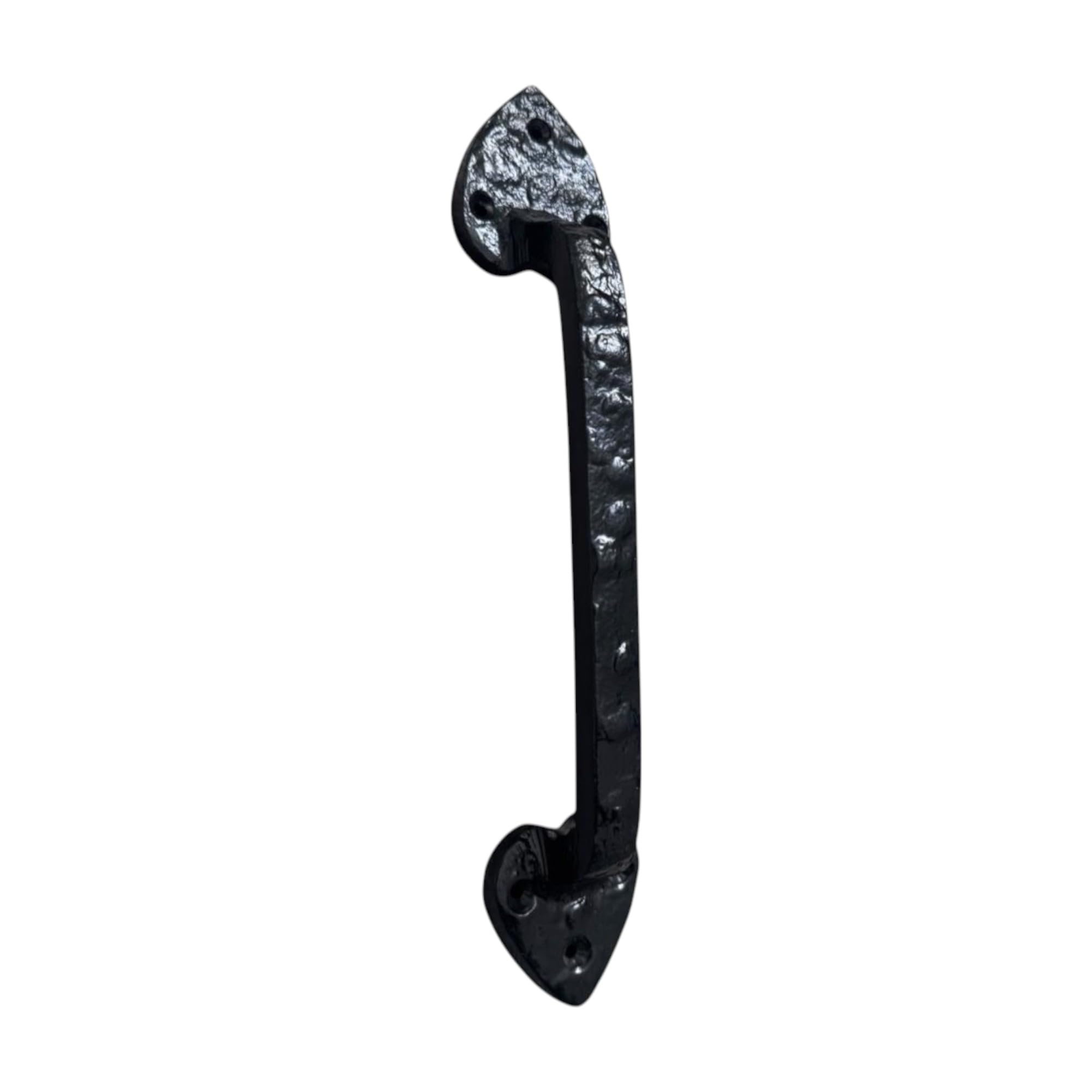 Manor Cast Iron Door Pull Handle, 300mm 12", Black, Heavy Duty