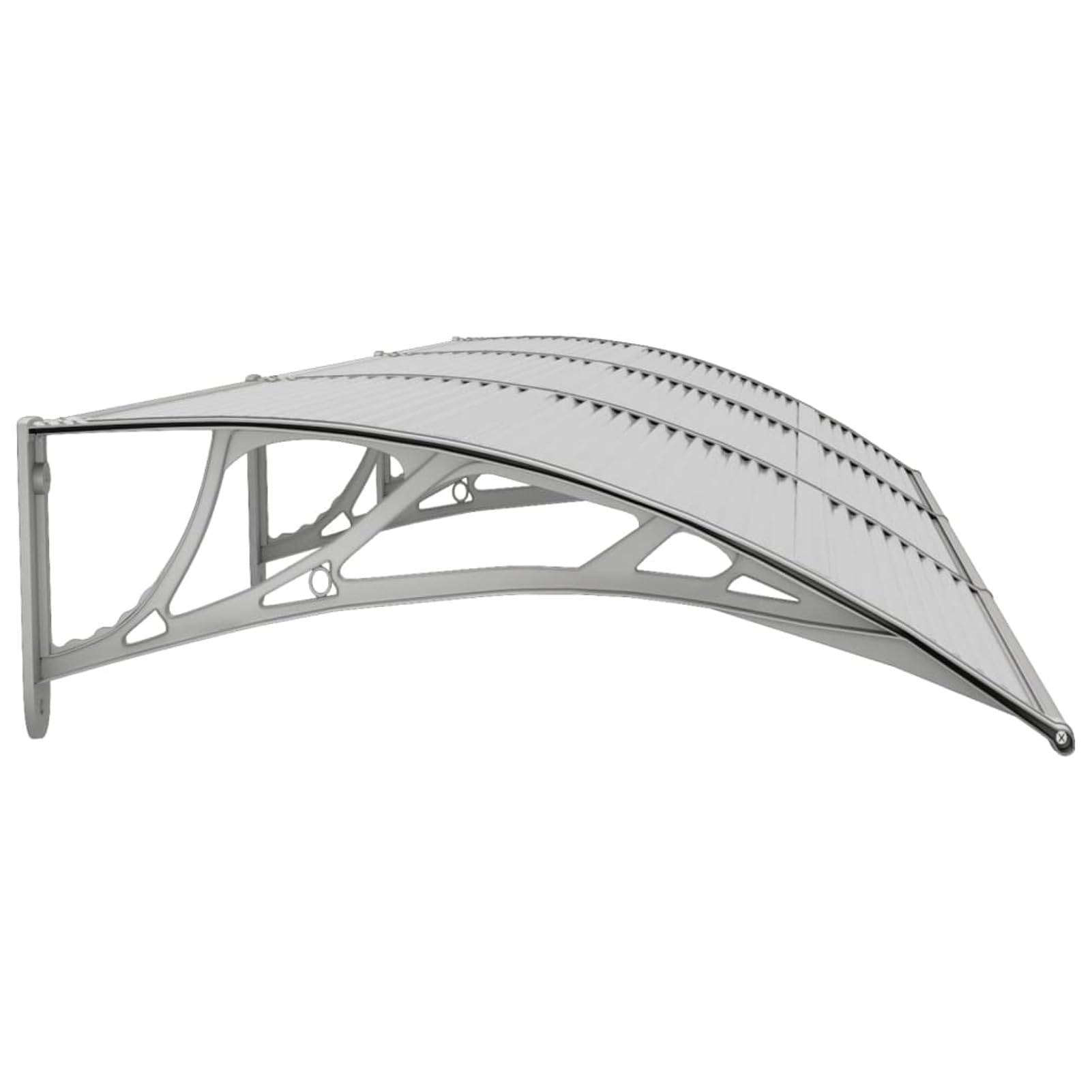 ADWOA Marquesina de Puerta policarbonato Gris 300x80 cm Tejadillo Proteccion Lluvia Ventana