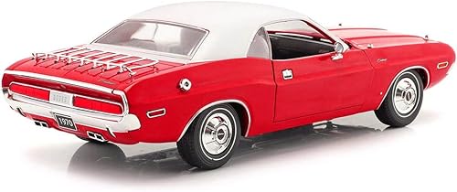 Miniatura 2 de GreenLight 1:18 1970 Dodg&e Challenger - The Challenger Deputy - Rojo brillante con techo blanco 13618 [Envío desde Canadá]