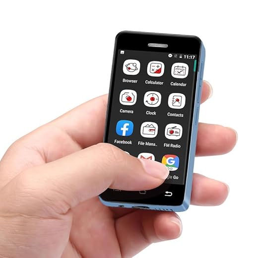 Hipipooo Teléfono pequeño 3G Mini teléfono Compatible con Tarjeta Nano SIM 2,5 Pulgadas 950 mAh Android 8.1 teléfono para niños 2 GB + 16 GB(S9pro-Azul)