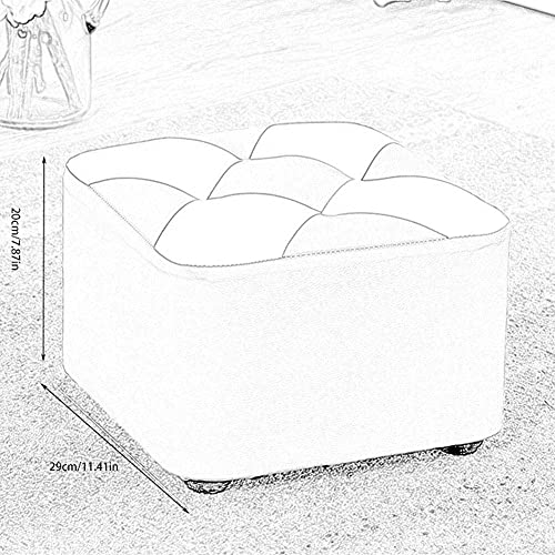 Pouf carré ottoman en cuir violet idéal pour sublimer votre balcon