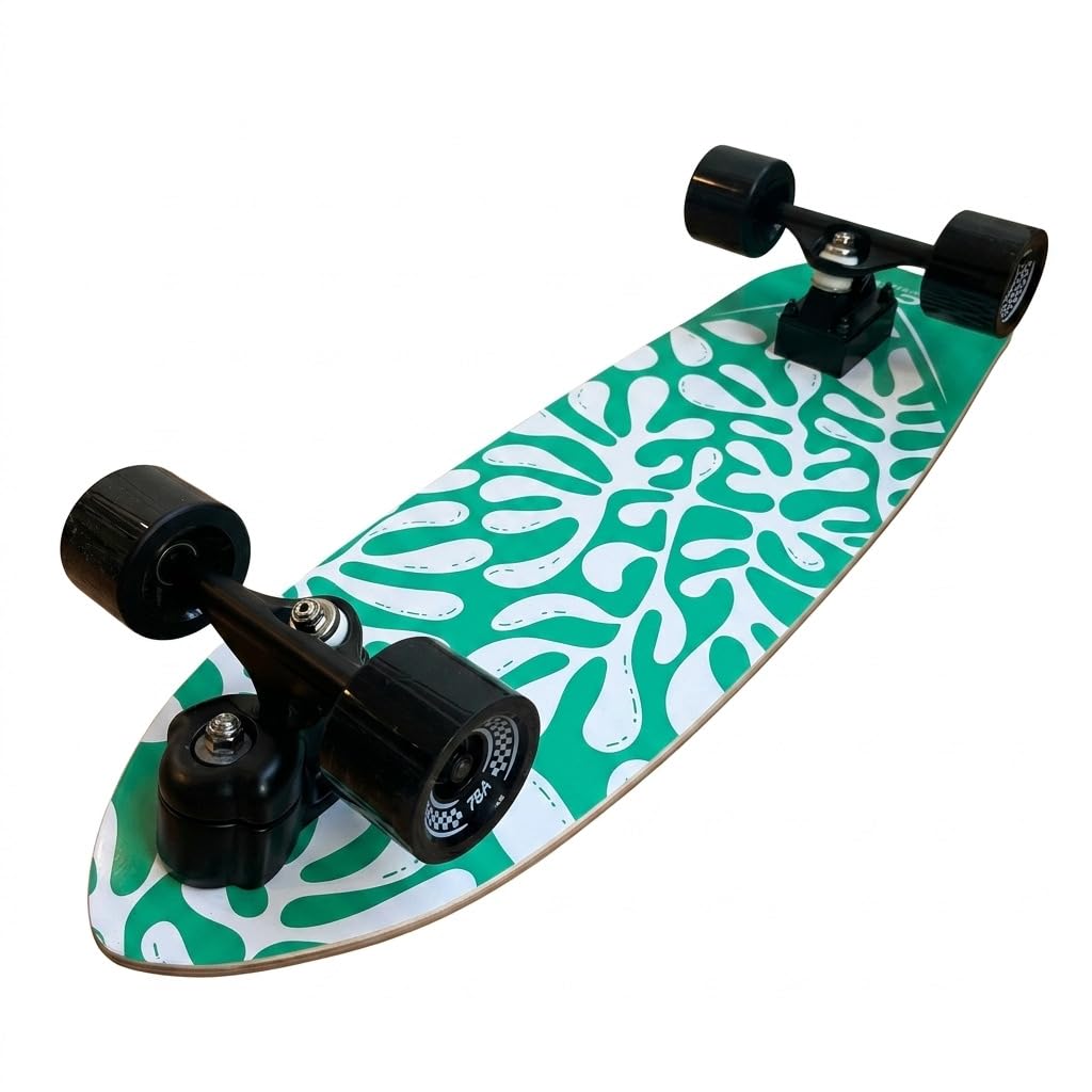 ACTA Surfskate Seaweed 31" - Tabla de Surf de Arce de 7 Pliegues, Ideal para Principiantes e intermedios, para pumptrack, Cruising y Carving Urbano