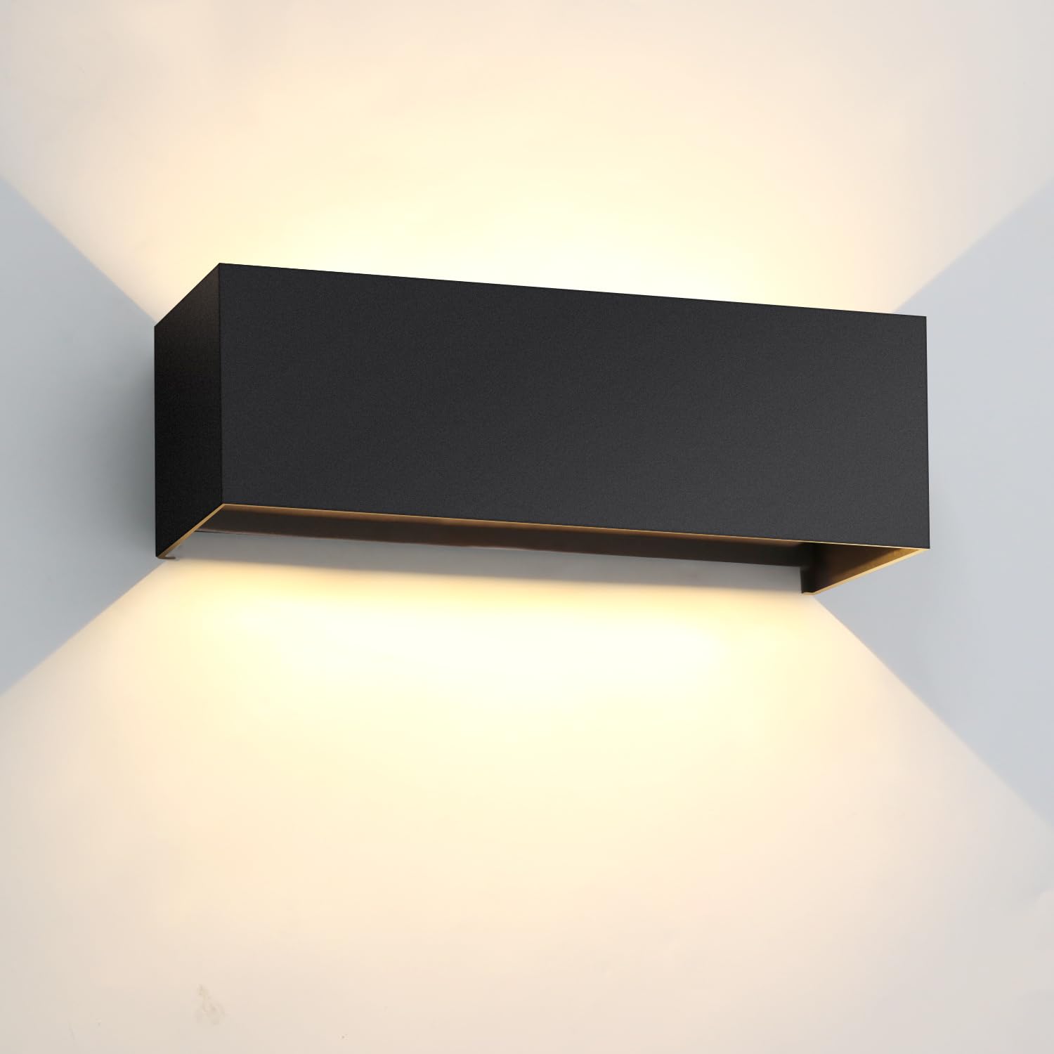 Kingwen 30W LED Aplique Pared Exterior/Interior 0-120°El ángulo es ajustable Blanco cálido 3000K Impermeable ip65 3000LM