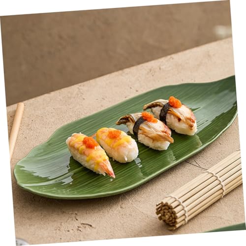 Plato de Sushi Cerámico Hoja Decorativo Japonés miniatura 7