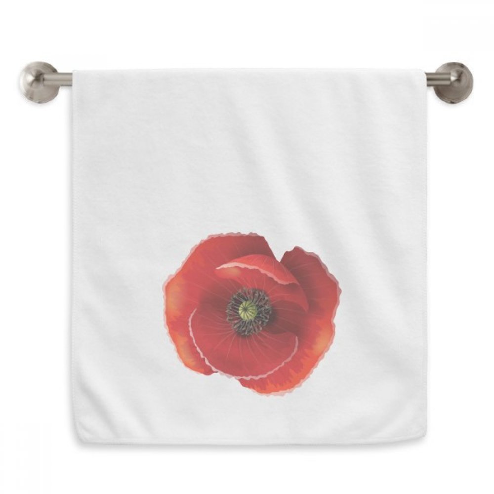 Serviette fleur big corn poppy douce pour peaux sensibles blanche 13x29