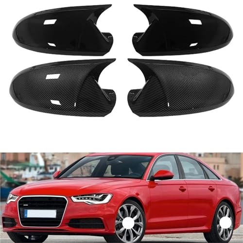 Housse de rétroviseur Audi A6 C7 aspect carbone au design profilé