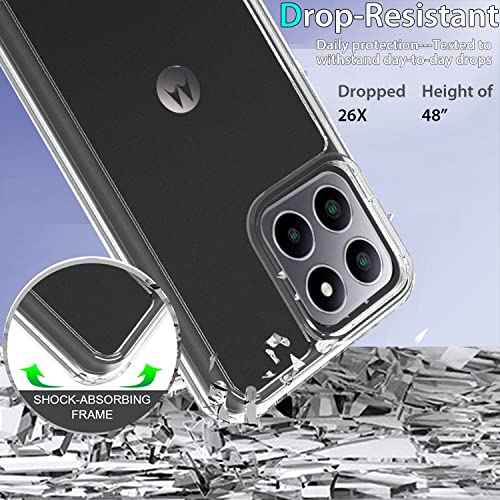Zeking For Boost Celero 5G Plus Case, [Non-Yellowing] [10 Ft Military Drop Protection] Crystal Clear Shockproof Bumper With Airbag Case For Celero 5G+ Boost Mobile Smartphone (Clear) #TOP6