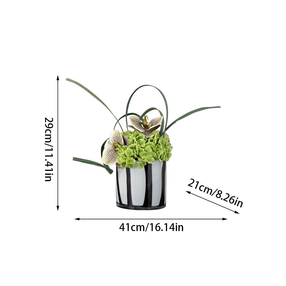 Fleurs artificielles pour la décoration Fleurs artificielles Vertes, décoration Moderne en Pot, Ornements de Porche, Salon, Bureau, Fleurs artificielles Plantes et Fleurs artificielles
