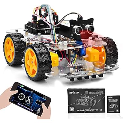 OSOYOO Robot Car Starter Kit for Arduino | STEM Remote Controlled App Educational Motorized Robotics for Building Programming Learning How to Code | IOT Mechanical DIY Coding for Teens Adults