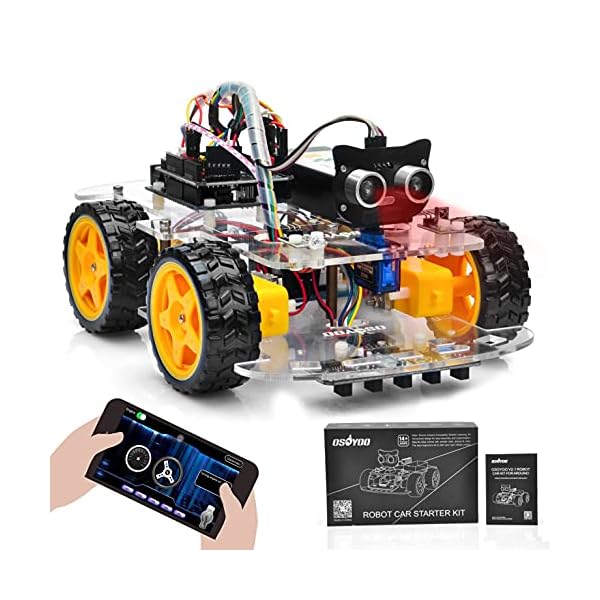OSOYOO Robot Car Starter Kit for Arduino UNO | STEM Remote Control App ...