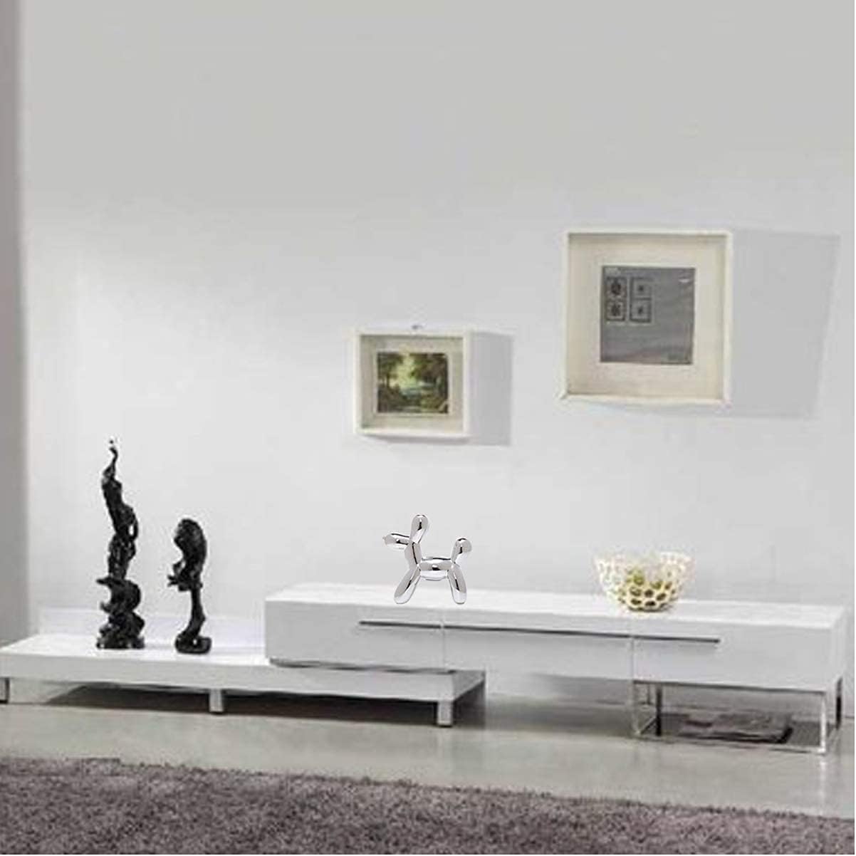 Buy Silver Home Decor Balloon Animal Accents Large Ceramic Dog Figurines Handmade Abstract Resin Sculpture Statue Dog Online In Indonesia B095jv7rr3