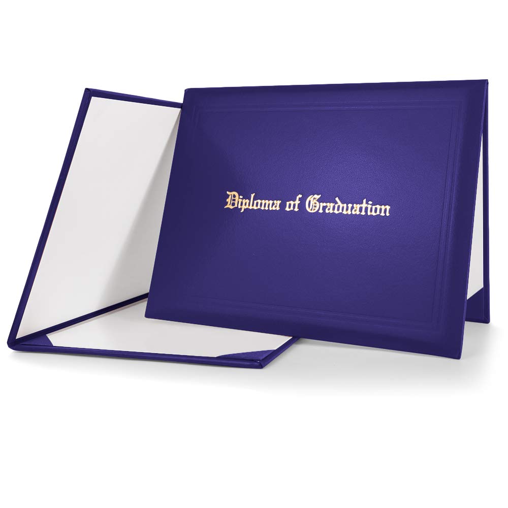 GraduationMall Imprinted Diploma Cover for Certificate 8.5''x 11'' Purple,1-Pack