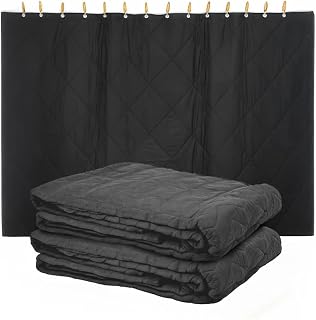 Mytee Products 2 Pack Large Sound Blanket 96" x 80" - Black Sound Dampening Blanket - Durable Woven Cotton/Polyester Blend Material - 12 lbs per Blanket, Machine Washable