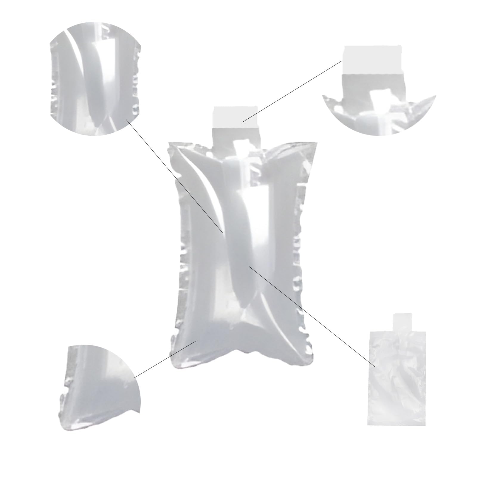 200er-Pack Versand-Luftkissen – 15 X 10 Cm, Aufblasbare Füllbeutel Aus PE, Für Sichere Polsterung Beim Versand
