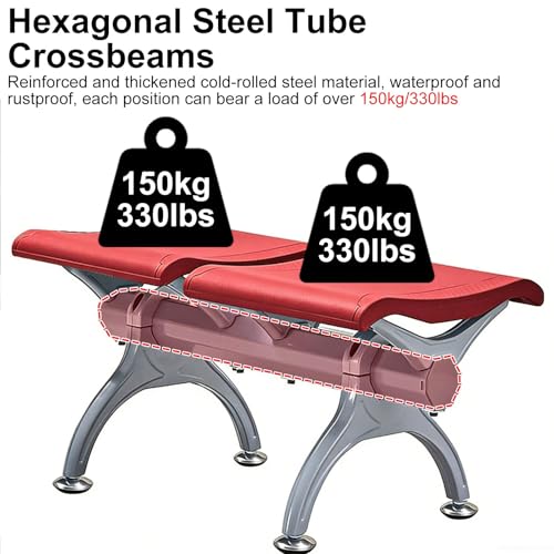 Asiento de sala de espera de plástico sintético duradero para bancos 6