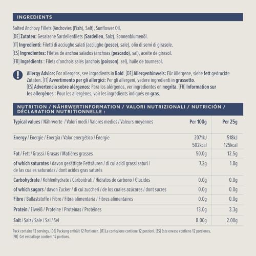 by Amazon MSC Sardellenfillets In Sonnenblumenöl, 6x50g