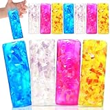 Sonwyoung 12 Pcs Water Snake Fidget Toys Water Wiggler Can't Hold Novelty Trick Slippery Snake Wiggler Tube Sensory Toys for Home School Party Favor Prizes Birthday Gifts (Light Color)