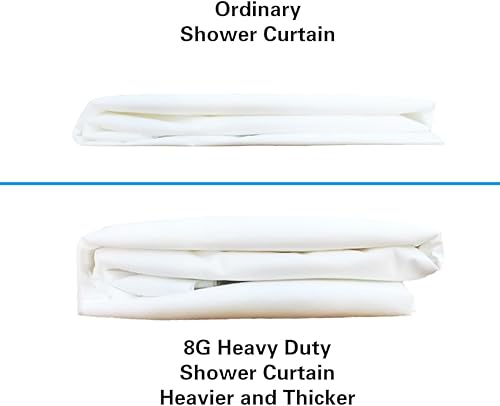 Miniatura 10 de De-Mediocre Clawfoot - Cortina de ducha para tina, 180 x 70 pulgadas, transparente urdimbre alrededor extra ancho, 36 ganchos de metal, cortina de