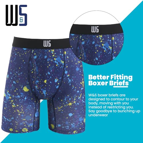 Warriors & Scholars Chafe Safe Pouch Boxer Briefs For Men Pack Of 6, Ultra Soft, Moisture-Wicking, Buldge Enhancing Underwear4