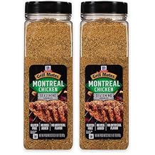 McCormick Grill Mates Montreal Chicken Seasoning, 23 oz - One 23 Ounce Container of Montreal Chicken Seasoning with Blend_of Garlic,Onion,Black & Red Pepper and Paprika for Meats & Seafood Pack of 2
