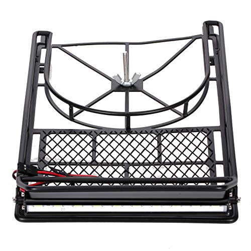 OWSOO Mala de suporte de teto em liga com barra de luzes de 10 LED, estrutura de pneu sobressalente