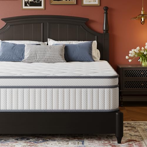 Image of SupremeSleep Full Size Mattress, 14 Inch Full Mattress in a Box, Innerspring Hybrid with Cooling Gel Memory Foam and Individually Wrapped Coils for Pressure Relief & Superior Support, Medium Firm