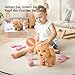Stimmungs Interaktives Haustier Hund mit Funktion für Kinder,Hund mit Leine der Läuft und Bellt Spielzeug mit Gehen,Bellen,Schwanzwedeln,Elektronisches HaustierHund für Kleinkinder Mädchen Junge
