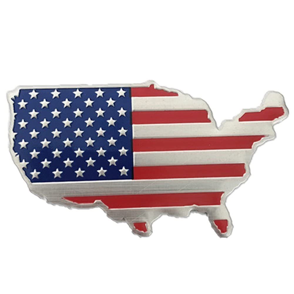 Bontannd Style 2 1Pc Aluminum Alloy Car Badge American Us Flag Car Sticker Emblem Badge Car Styling Sticker