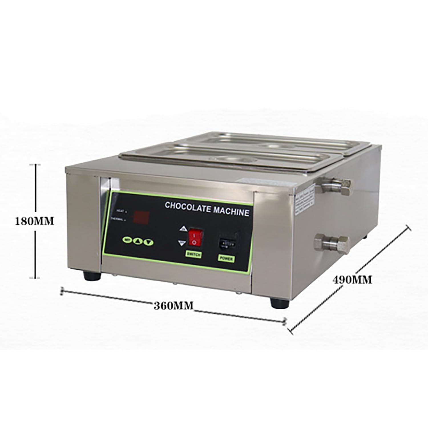 COYEUX Riscaldatore Elettrico per Cioccolato da 1500 W, Macchina per Il Cioccolato con 2 pentole, Temperatura Regolabile 30-85 ℃ o Formaggio al Cioccolato Fai da Te per la casa