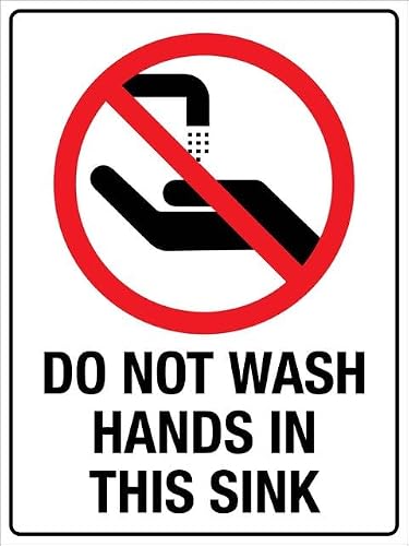 Xewazd A964 Retro 8"X12" Metal Tin Sign - Do Not Wash Hands In This Sink For Shop Yard Man Cave Garage Outdoor
