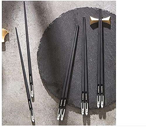 Jeu de Baguettes en Alliage de Haute qualité 10 Paires de boîtes-Cadeaux, Baguettes japonaises antidérapantes(Color:B)