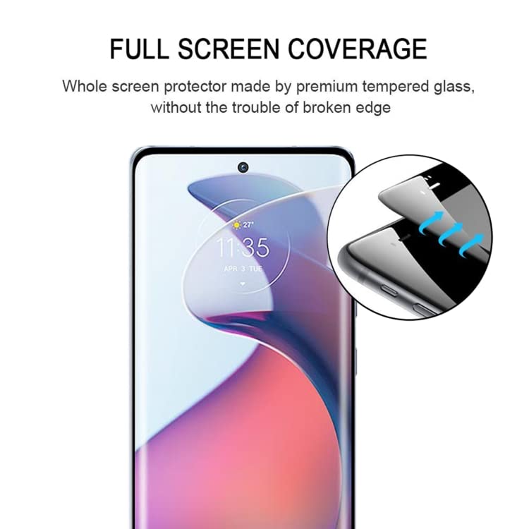 Image of Casodon 5D Tempered Glass Screen Guard for Samsung Galaxy S23 Plus 5G (Black),Finger Print Scanner Compatible with Easy Installation Kit