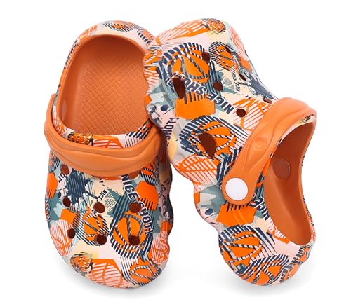Image of INMINPIN Kids Cute Clogs Cartoon Garden Shoes Boys Girls Slides Slippers Indoor Outdoor Children Water Shower Beach Pool Sandals